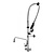 XXLselect Single Hole Deck Mounted Pre-Rinse Faucet with Spout, Knobs and Slide Heads