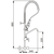 XXLselect Wall Mounted Pre-Rinse Faucet with Spout, Knobs and Slide Heads