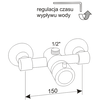 XXLselect Temporary shower mixer for exposed fitting with mixer