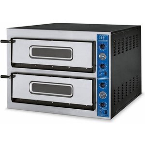 GGF Piec do pizzy 2-komorowy elektryczny 18 kW, 12 x Ø 36 cm, 230 V