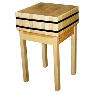 RedFox Kloc masarski drewniany 400x400x850 mm na podstawie drewnianej