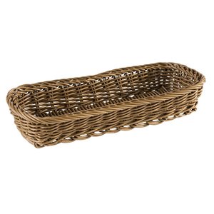 APS Koszyk | pojemnik na sztućce prostokątny | 270x100mm | brązowy APS Koszyk | pojemnik na sztućce prostokątny | 270x100mm | brązowy
