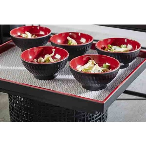 APS Miska z melaminy | czarno-czerwona | 0,06L APS Miska z melaminy | czarno-czerwona | 0,06L