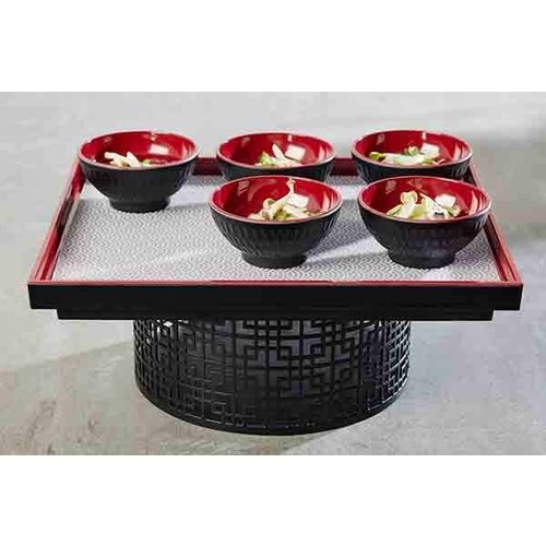 APS Miska z melaminy | czarno-czerwona | 0,06L APS Miska z melaminy | czarno-czerwona | 0,06L