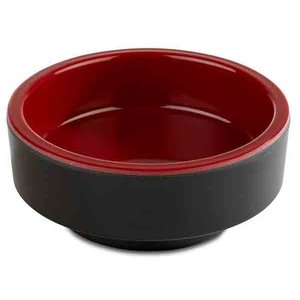 APS Pojemnik okrągły z melaminy | czarno-czerwony | 0,04L APS Pojemnik okrągły z melaminy | czarno-czerwony | 0,04L