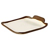 APS Shallow Melamine Plate 140x130 mm, Irregular, Crocker, Creamy