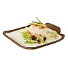 APS Shallow Melamine Plate 140x130 mm, Irregular, Crocker, Creamy