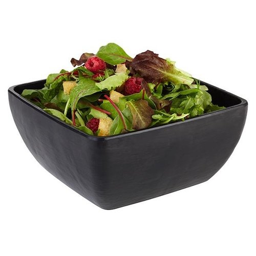 APS Misa kwadratowa z melaminy | czarna | 19 x 19 cm, H: 9 cm