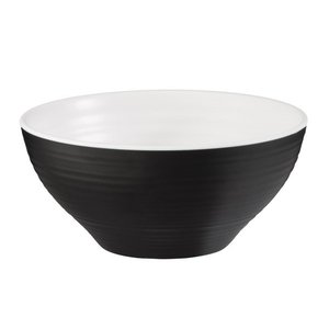 APS Misa okrągła z melaminy | biała/czarna | Ø 16,5 cm, H: 7,5 cm