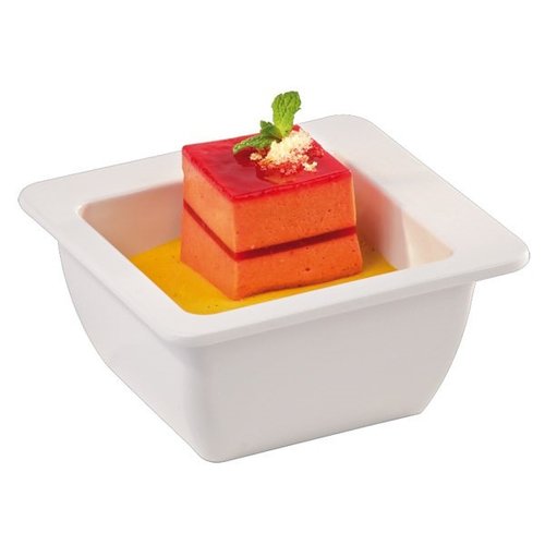 APS Miska kwadratowa z melaminy | biała | 6,6 x 6,6 cm, h: 3 cm APS Miska kwadratowa z melaminy | biała | 6,6 x 6,6 cm, h: 3 cm