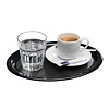 APS Melamine Oval Non-Slip Coffee tray 200 x 260 mm Black APS Melamine Oval Non-Slip Coffee tray 200 x 260 mm Black