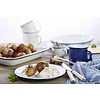 APS Shallow Enameled Plate, Ø200 mm, 350 ml, White-Blue APS Shallow Enameled Plate, Ø200 mm, 350 ml, White-Blue