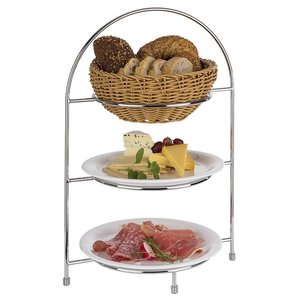 APS Stand ze stali chromowanej na trzy talerze | 290x195x430mm | chrom APS Stand ze stali chromowanej na trzy talerze | 290x195x430mm | chrom