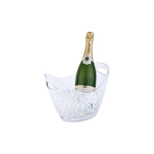 APS Polystyrene Wine or Champagne Container 3 L, 270x200x(h)210 mm, Transparent with 2 Handles