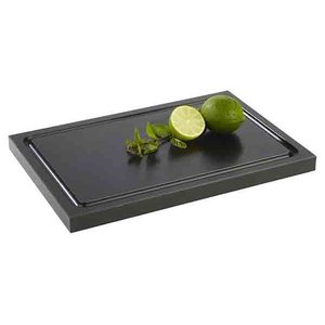 APS Polyethylene Cutting Board 200 x 300 mm Black with Cutout APS Polyethylene Cutting Board 200 x 300 mm Black with Cutout