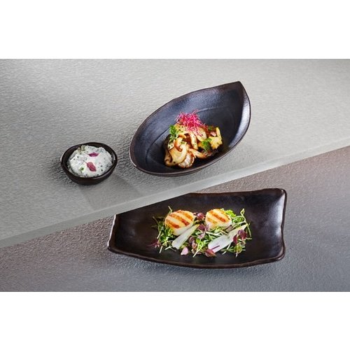 APS Półmisek owalny z melaminy | czarny | 25,5 x 14 cm, H: 5,5 cm APS Półmisek owalny z melaminy | czarny | 25,5 x 14 cm, H: 5,5 cm