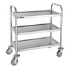 Vogue Stainless Steel 3 Tier Service Trolley 825 x 405 x 710 mm