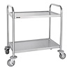 Vogue Stainless Steel 2 Tier Service Trolley 825 x 405 x 710 mm