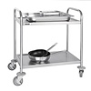 Vogue Stainless Steel 2 Tier Service Trolley 825 x 405 x 710 mm