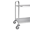 Vogue Stainless Steel 2 Tier Service Trolley 825 x 405 x 710 mm