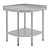 Vogue Stainless Steel Corner Table 600mm