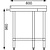Vogue Stainless Steel Corner Table 600mm