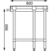 Vogue Stainless Steel Corner Table 600mm