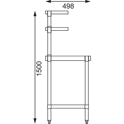 Vogue Stół roboczy z półką | 1200x600x(H)1500 mm Vogue Stół roboczy z półką | 1200x600x(H)1500 mm