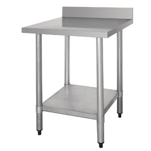 Vogue Stainless Steel Prep Table with Upstand 600mm Vogue Stainless Steel Prep Table with Upstand 600mm