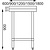 Vogue Stainless Steel Prep Table with Upstand 600mm