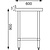 Vogue Stainless Steel Prep Table with Upstand 600mm