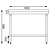 Vogue Stainless Steel Prep Table with Upstand 600mm