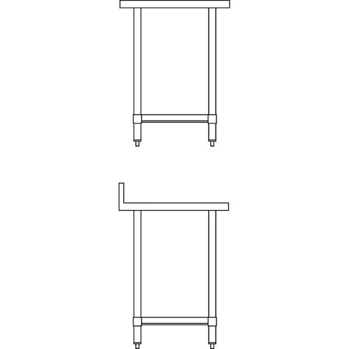 Vogue Stainless Steel Prep Table with Upstand 600mm Vogue Stainless Steel Prep Table with Upstand 600mm