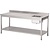 Gastro M Tables with drainerbowl and upstand, 120(l)x70(b)x85(h)cm, bowl on the right