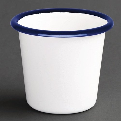 Olympia Enamel Sauce Cup White and Blue (Pack of 6) Olympia Enamel Sauce Cup White and Blue (Pack of 6)