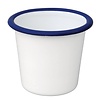Olympia Enamel Sauce Cup White and Blue (Pack of 6)