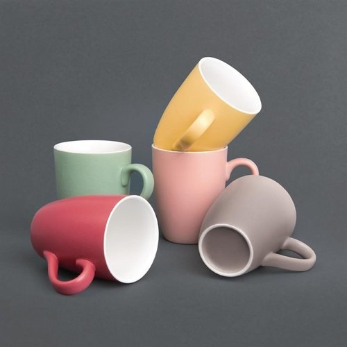 Olympia Matt Pastel Mug Red 340ml (Pack of 6) Olympia Matt Pastel Mug Red 340ml (Pack of 6)