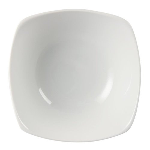 Olympia Whiteware Rounded Square Bowls 140mm (Pack of 12) Olympia Whiteware Rounded Square Bowls 140mm (Pack of 12)