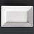 Lumina Fine China Shallow Plate 195x125 mm, Rectangular, (Pack of 6)