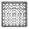 Vogue Gray Dishwasher Glasses Basket 16 compartments / 500 x 500 x 100 mm
