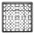 Vogue Gray Dishwasher Glasses Basket 16 compartments / 500 x 500 x 100 mm