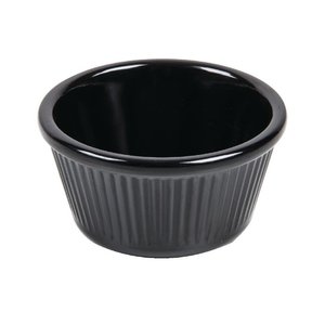 Kristallon Melamine Fluted Ramekins Black 57mm (Pack of 12)