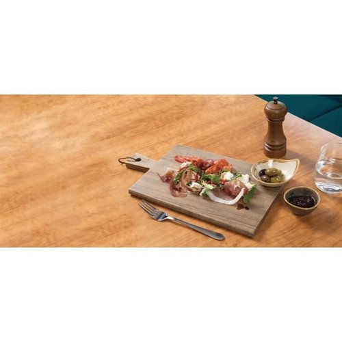 T&G Woodware Solid Acacia Wood Steak Board 260 x 190 mm Beige with Cutout