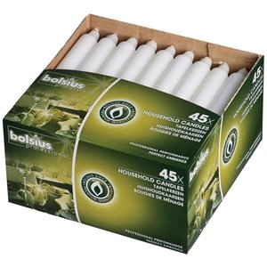 Bolsius Świeczki | 45 szt. | biały Bolsius Świeczki | 45 szt. | biały