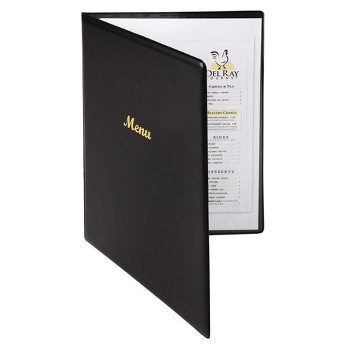 Olympia PVC Menu Cover Black A4 Olympia PVC Menu Cover Black A4