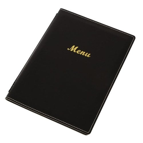 Olympia Faux Leather Menu Cover A4 Black Olympia Faux Leather Menu Cover A4 Black