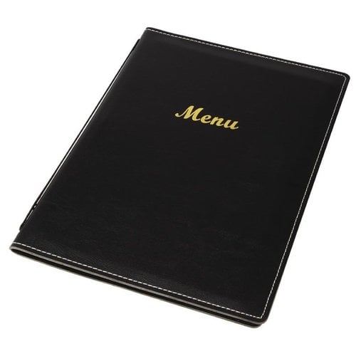 Olympia Faux Leather Menu Cover A5 Black Olympia Faux Leather Menu Cover A5 Black