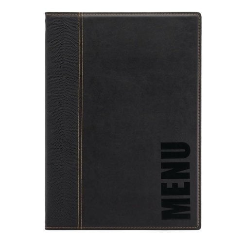 Securit Contemporary Menu Cover Black A4 Securit Contemporary Menu Cover Black A4