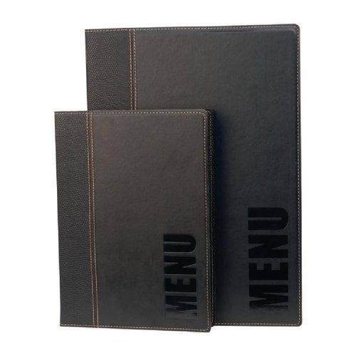 Securit Contemporary Menu Cover Black A4 Securit Contemporary Menu Cover Black A4