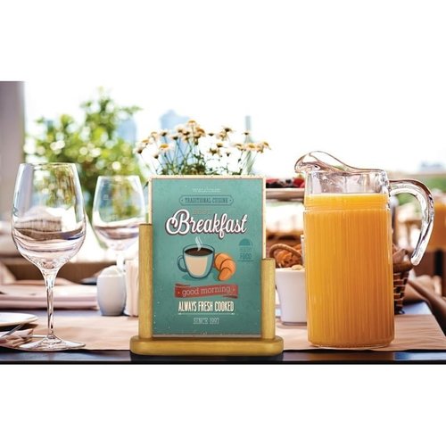 Securit Acrylic Menu Holder With Wooden Frame A5 Securit Acrylic Menu Holder With Wooden Frame A5